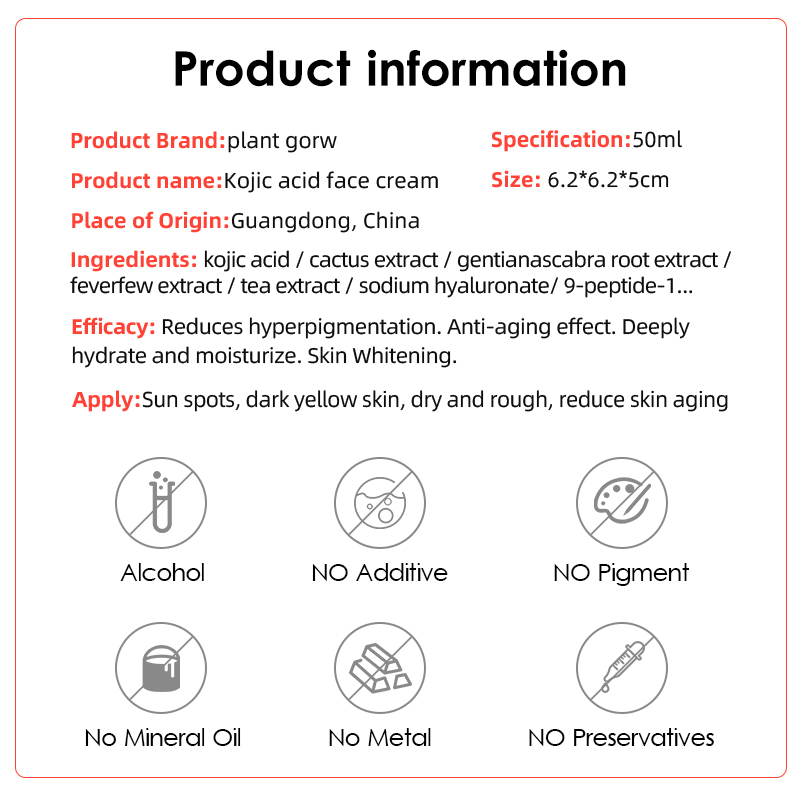 Kojic Acid Face Cream for Dark Spots  for Women - Anti-Aging & Even Skin Tone – Natural Kojic Acid Cream for Women