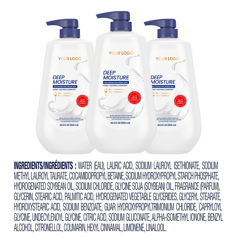 Creamy Deep Moisture Hydrate Gentle Cleansing Body Wash For Dry Skin Ph Balance Shower Gel(pic6)