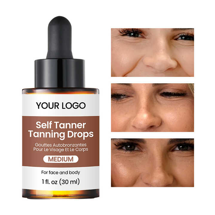 Private Label Hot Sale Selfer Tanner Tanning Drops Natural Beauty Skin Care Customized Tanning Oil