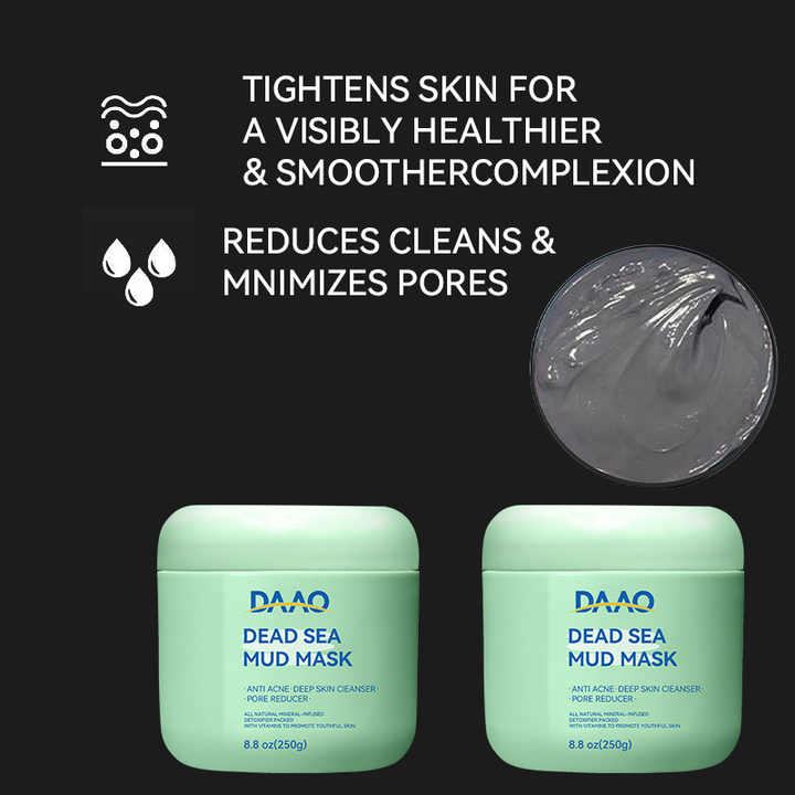 Private Label 100% Natural Mineral Mud Sheet Face Clay Dead Sea Mud Sheet for Face & Body