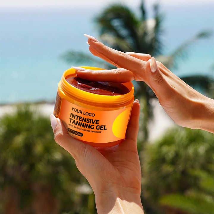 Wholesale Tanning Lotion Gel Natural Dark Suntan Intensive Tanning Sunbed Cream Organic Indoor Self Tanning Gel