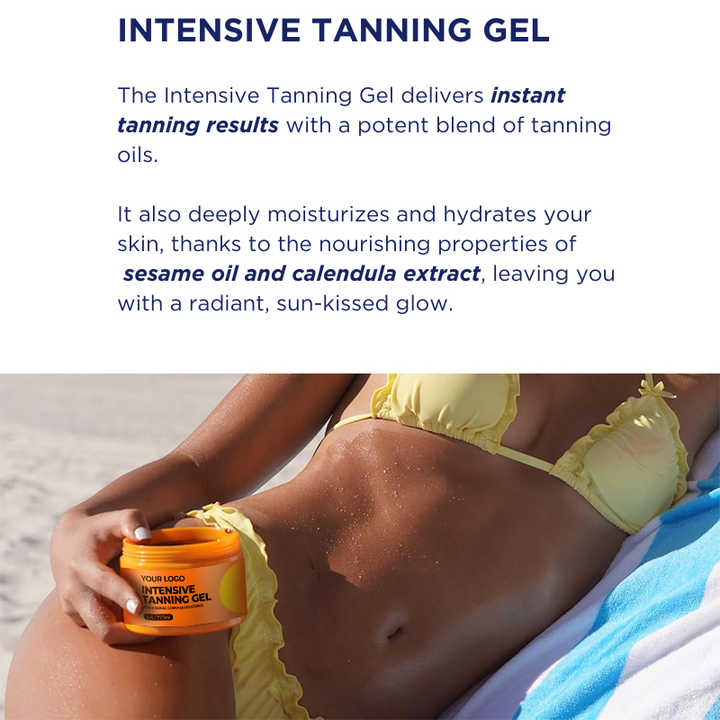 Wholesale Tanning Lotion Gel Natural Dark Suntan Intensive Tanning Sunbed Cream Organic Indoor Self Tanning Gel