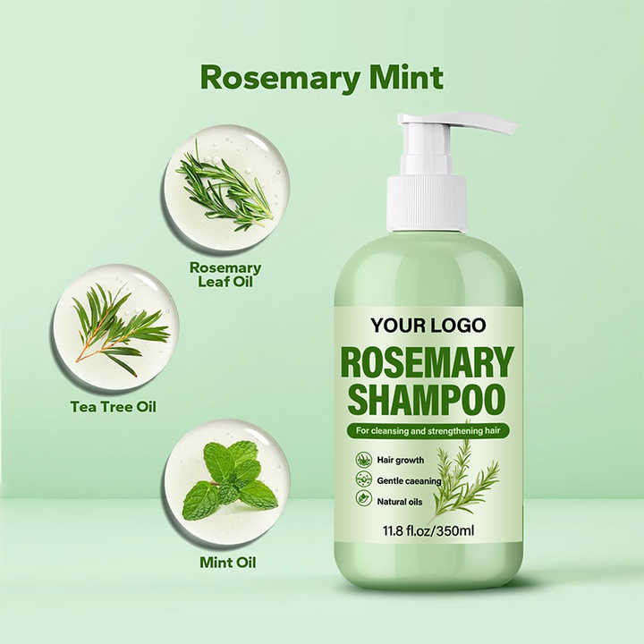 Private Label Skincare OEM ODM Shampoo Para Cabello Hair Cosmetic Product Smoothing Rosemary Shampoo