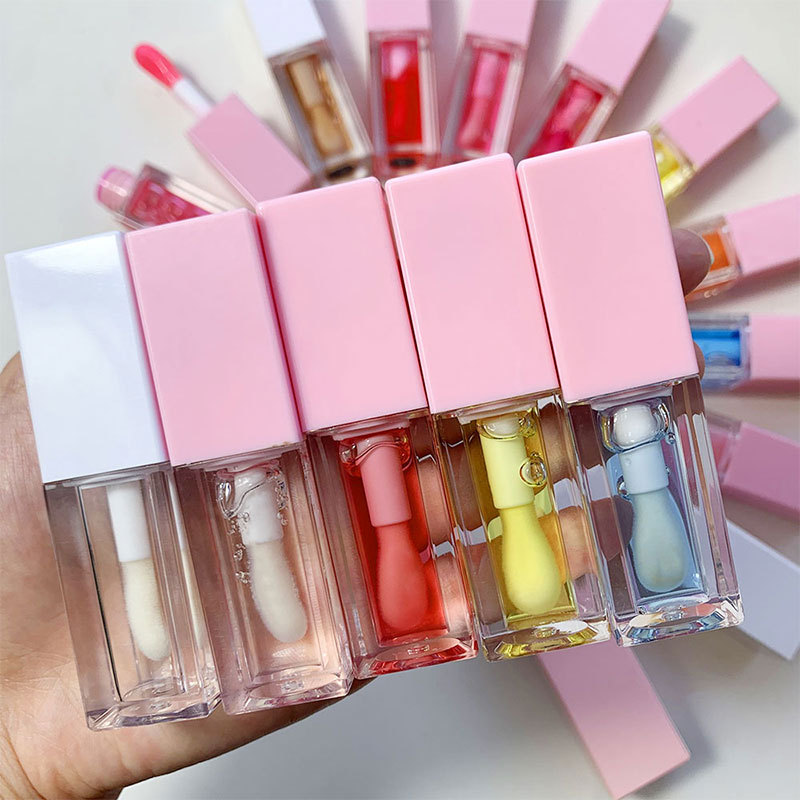 Wholesale OEM ODM Customized Tinted Lip Glow Oil Natural Lip Balm Water-Glossy Lipstick(pic5)