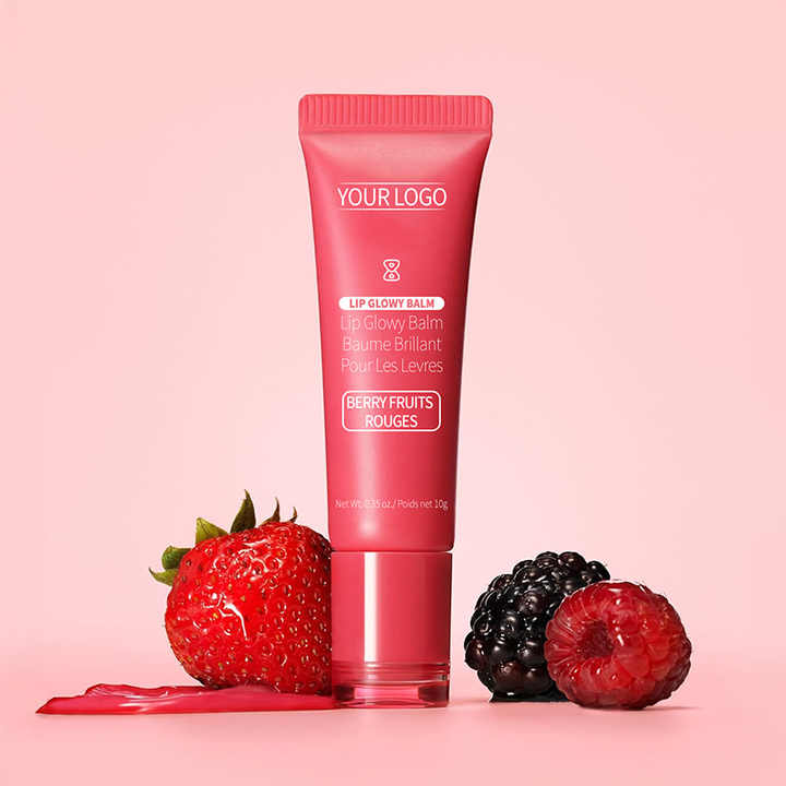 Customized Logo Vegan Lip Oil Fruit Flavor Moisturizing Gel Lip Balm Butter Gloss Lipstick Lip Oil