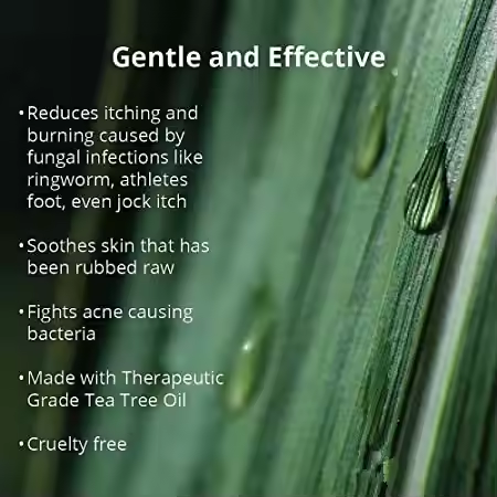 Men's Anti-Fungal Body Wash Gel with Peppermint & Tea Tree for Smooth & Dry Itchy Skin for Adults