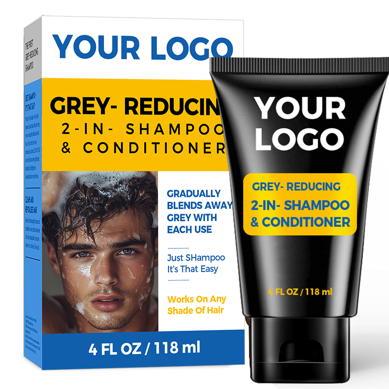 Wholesale 2 in 1 Men'S Grey Reducing Shampoo and Hair Conditioner for Gradual Hair Color Hair Care