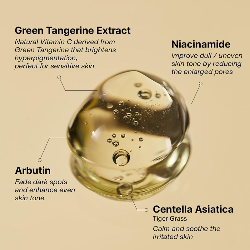 Wholesale Green Tangerine Vitamin C Serum for Dark Spot Care Age Repair Brightening Reduce Wrinkle