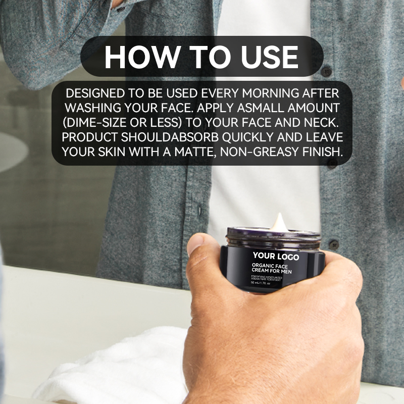 Men'S Organic Face Cream Moisturizer With Sqaulane for Dry, Sensitive & Normal Skin Facial Skincare