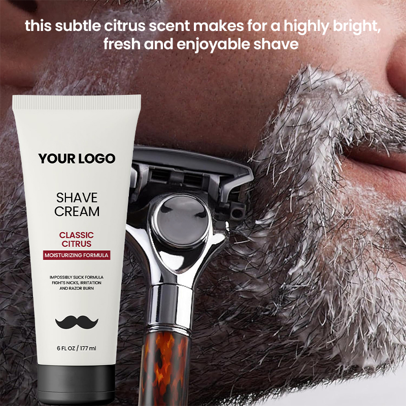 Wholesale Natural Organic Barber Grade Shave Cleansing Men's Hydrating Smoothing Beard Shaving Gel Shaving Cream for Men