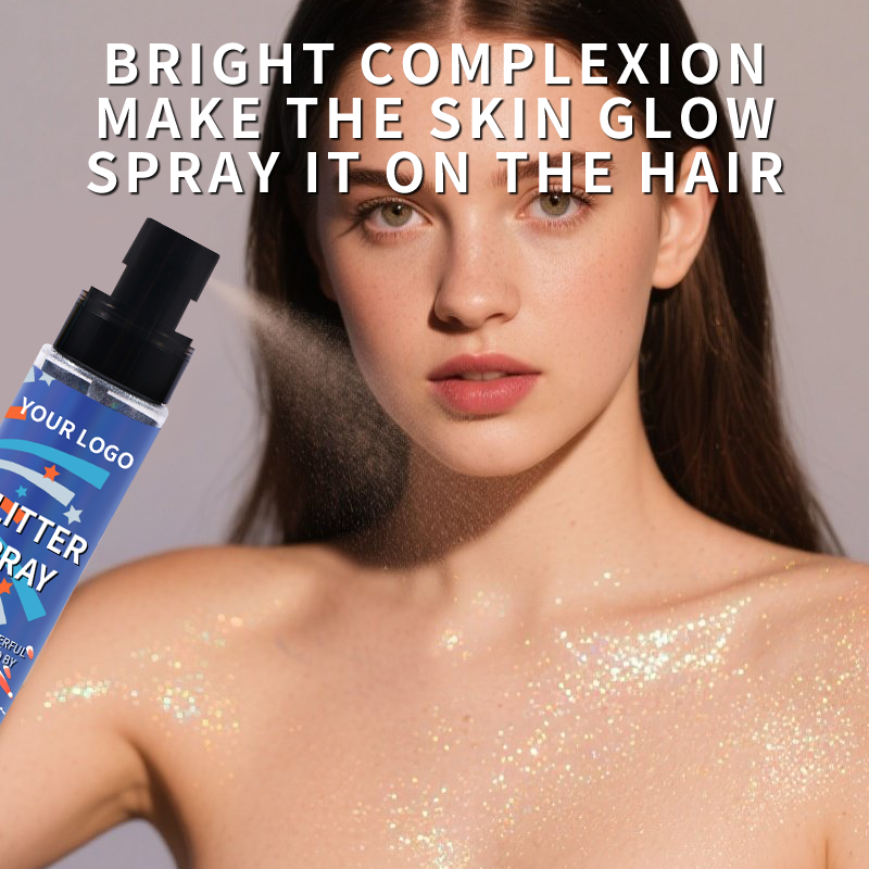 Washable Glitter Spray for Body & Hair | Non-Toxic Sparkle Makeup | Party Cosmetics, Face & Art Decoration | Quick-Dry