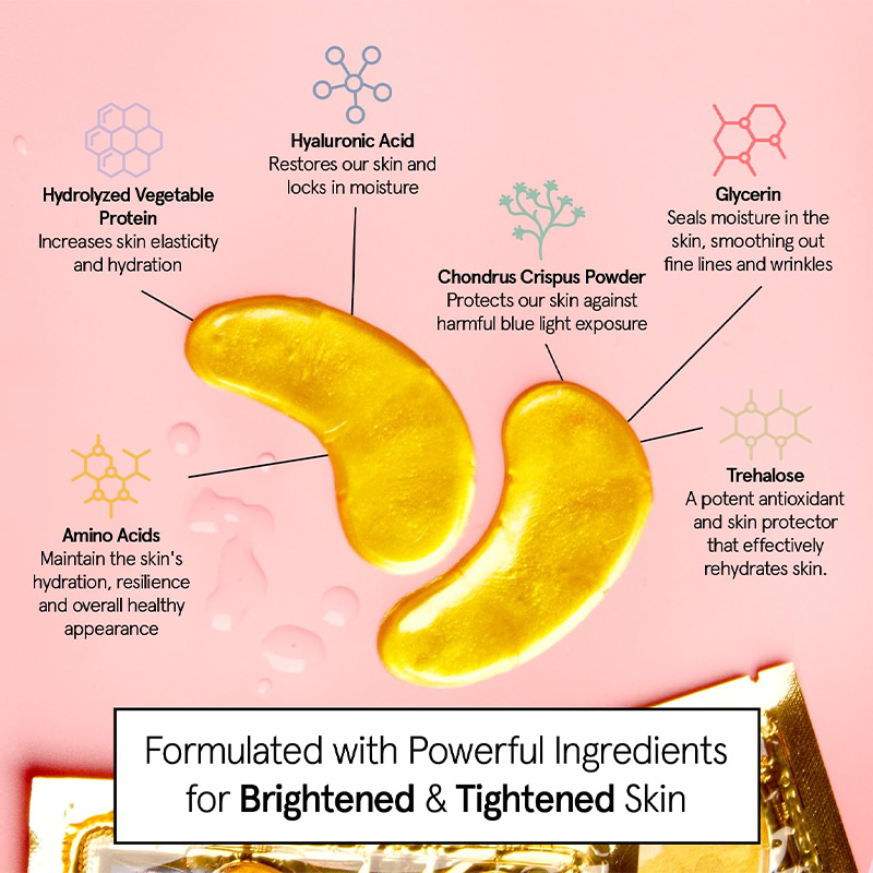 Wholesale Under Eye Mask for Dark Circles, Puffy Eyes, Under Eye Bags, Wrinkles Gel Eye Patches(pic4)