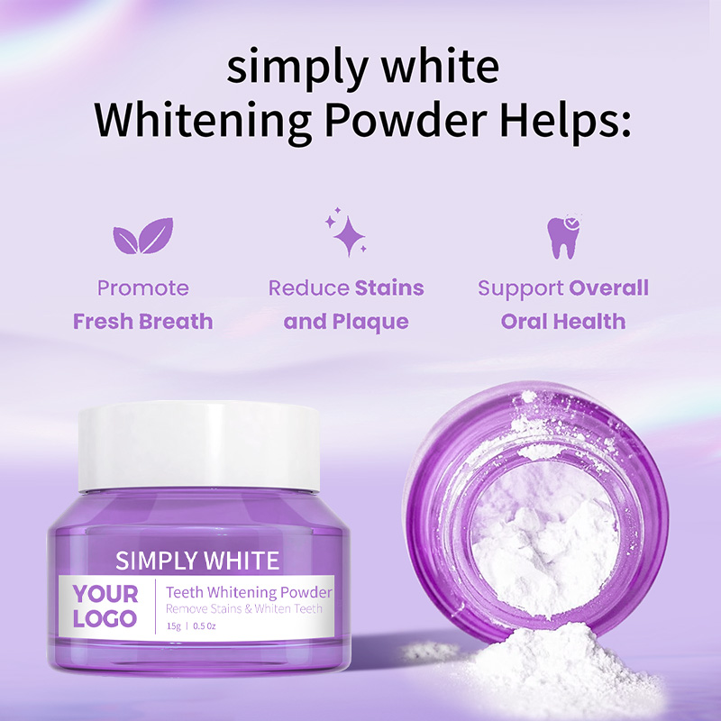 Nonirritating Stains Enamel Gums-Safe Fresh Breath Teeth Whitening Powder for Coffee Tobacco Stains