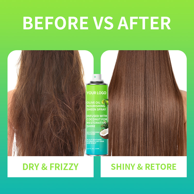 Wholesale Professional Hair Shine Spray, Frizz Control, Long-Lasting Shine for Salons & Retail