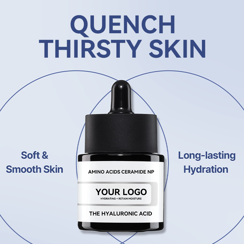 Private Label Korean Men's Skin Care Serum for Face with 3% Pure Sodium Hyaluronic Acid