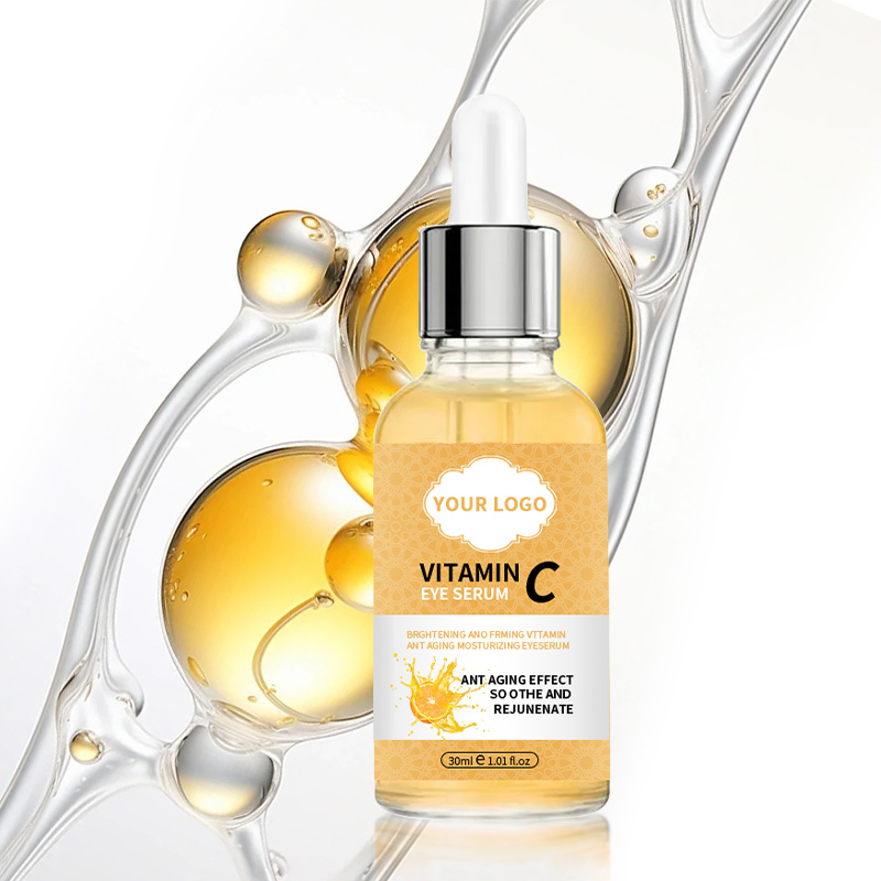 Private Label Natural Vc Eye Serum for Dark Circles, Fine Lines Puffiness Crow'S Feet Eye Bags Under Eyes