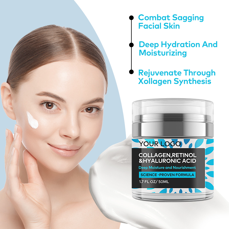 Customized Korean Beauty Retinol Hyaluronic Acid Collagen Firming Skin Cream to Prevent Fine Lines for Glowing Skin