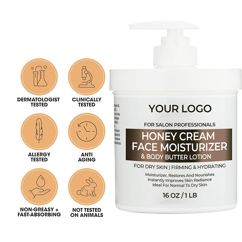 Private Label Customized Logo Hydrating Face Cream Honey Face Moisturizer Body Lotion for Dry Skin(pic1)