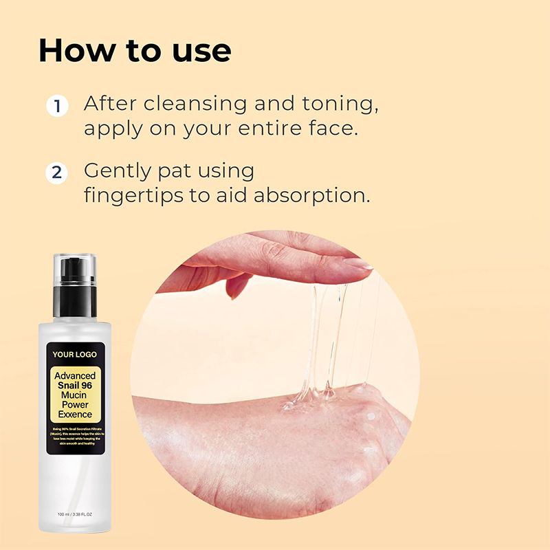 Private Label Korean Beauty Snail Mucin 96% Power Face Serum Mucin Serumessence Facial Whitening Repair Snail Serum