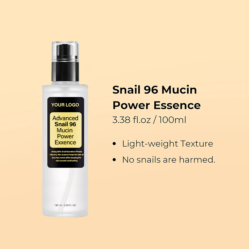 Private Label Korean Beauty Snail Mucin 96% Power Face Serum Mucin Serumessence Facial Whitening Repair Snail Serum