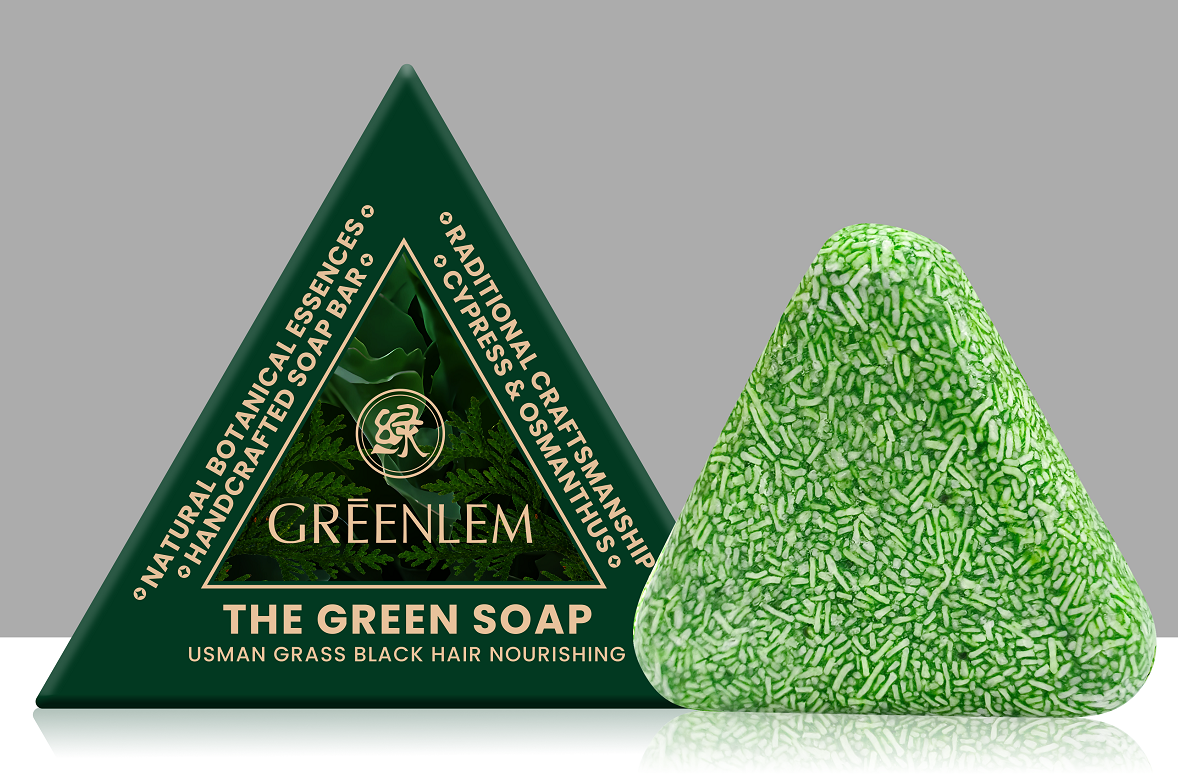 Wholesales Greenlem Usman Grass Soap Hair Care Soap with Platycladus Leaf & Amino Acid Hair Strengthening Usman Grass Soap(pic1)