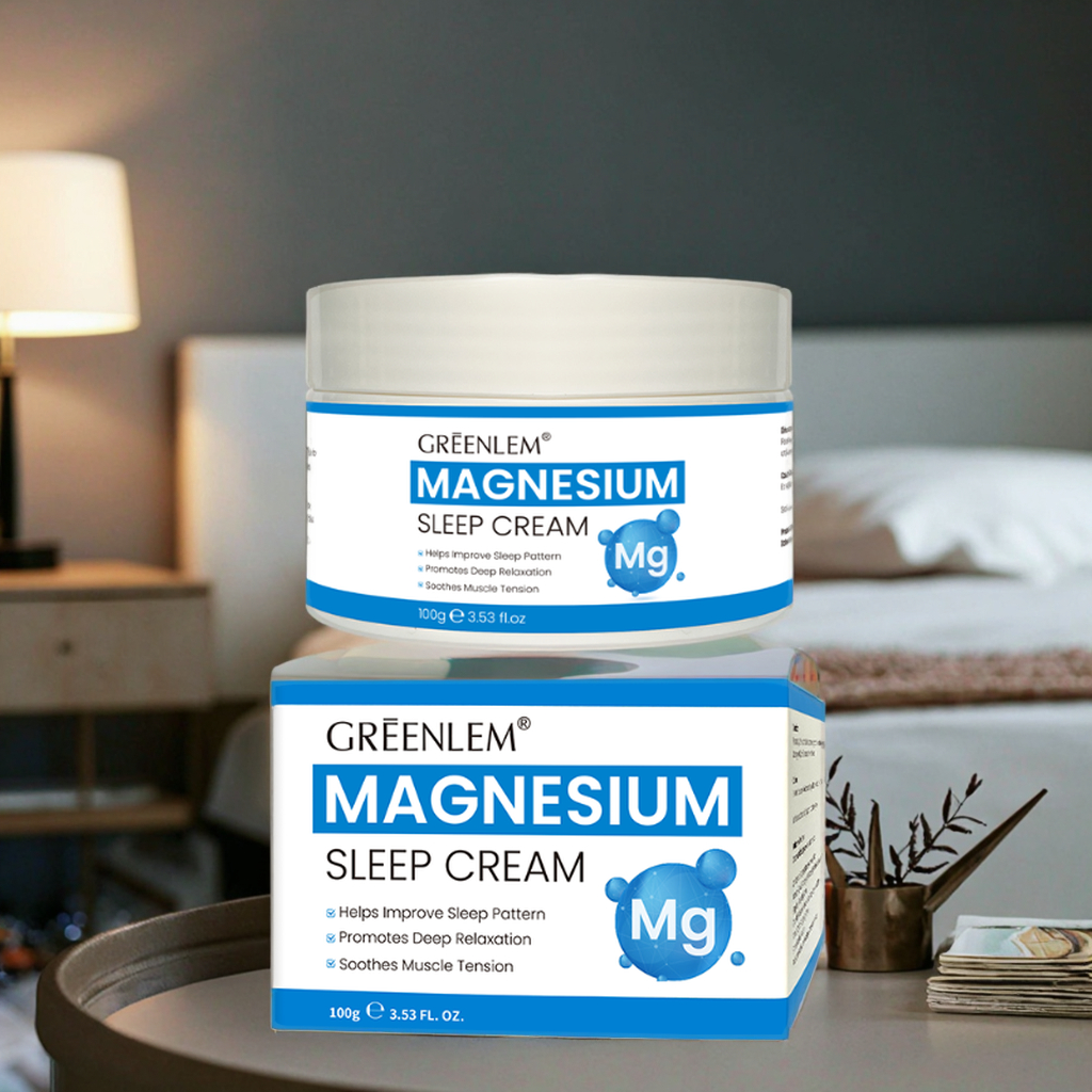 Organic Good Night Sleep Cream Pure Zechstein Magnesium Supports Sleep Heart Bone Muscle Health Lavender Oil for Body