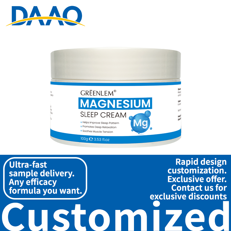 Organic Good Night Sleep Cream Pure Zechstein Magnesium Supports Sleep Heart Bone Muscle Health Lavender Oil for Body