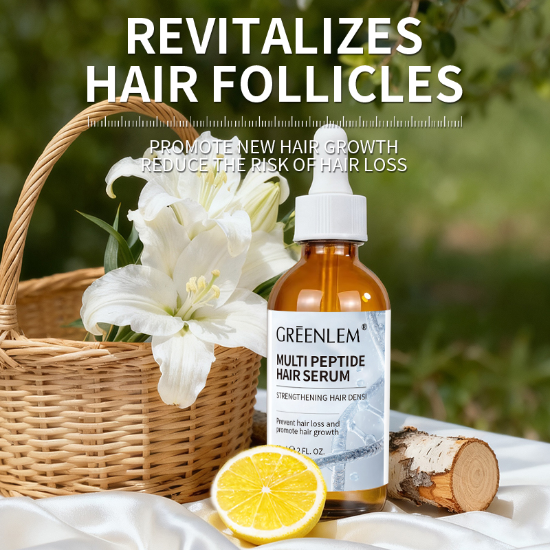 Organic Peptide Hair Serum 60ml Vegan Daily Use for Damaged Hair Growth Thickness Nature Fragrance with Argan Oil Anti Hair Loss