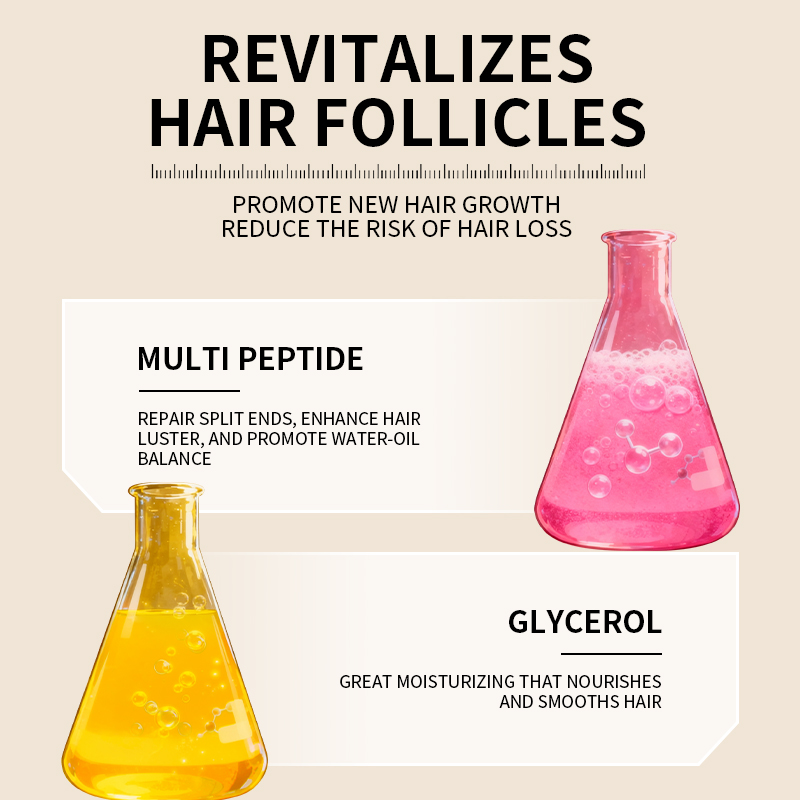 Organic Peptide Hair Serum 60ml Vegan Daily Use for Damaged Hair Growth Thickness Nature Fragrance with Argan Oil Anti Hair Loss