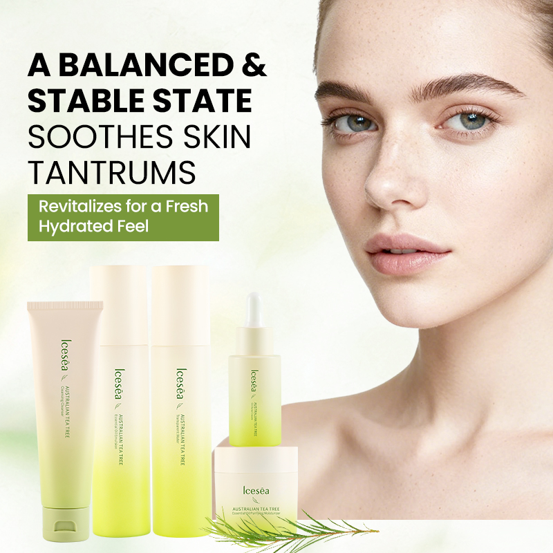 Icesea Australian Tea Tree Acne Solution Set - Daily Oil-Reducing Skincare Kit for Teen & Adult Acne, Clear Skin Essentials