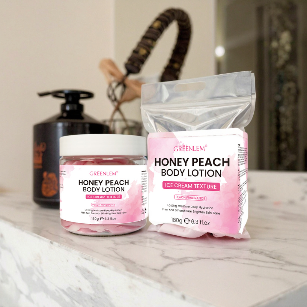 OEM Wholesale Honey Peach Body Lotion 24H Moisturizing & Whitening Ice Cream Texture Lightening & Nourishing Private Label
