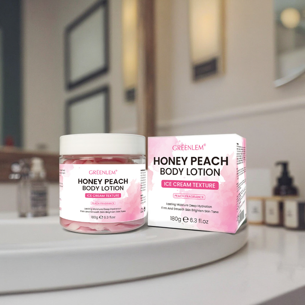 OEM Wholesale Honey Peach Body Lotion 24H Moisturizing & Whitening Ice Cream Texture Lightening & Nourishing Private Label