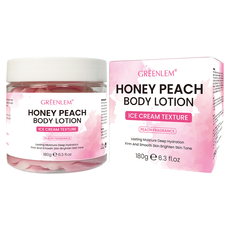 OEM Wholesale Honey Peach Body Lotion 24H Moisturizing & Whitening Ice Cream Texture Lightening & Nourishing Private Label(pic1)
