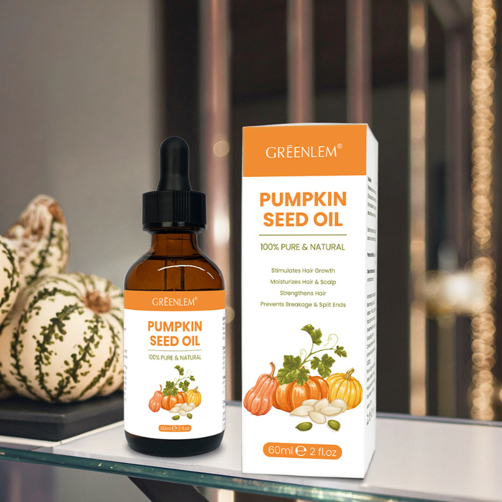 Natural Pumpkin Seed Hair Oil for hair growth treatment Dry hair scalp nutrition fortified anti-frizz liquid body