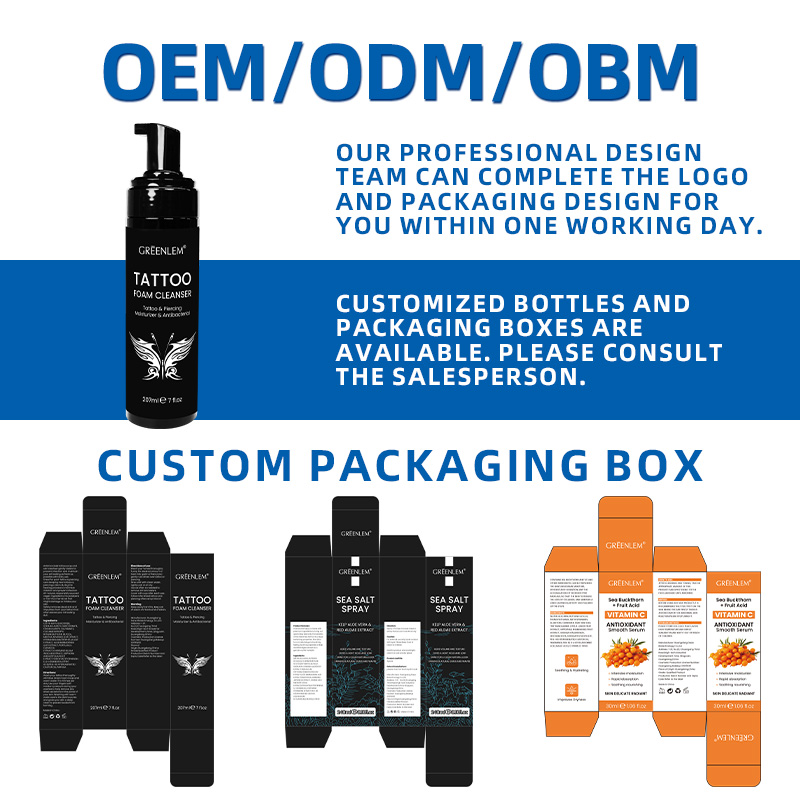 OEM Tattoo Aftercare Products Foaming Skin Cleanser Custom Logo for Tattoo Parlor Wholesale