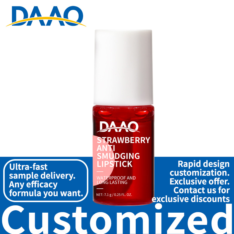 Long Lasting Strawberry Tint Lipstick Smudge Proof Non Transfer Lip Makeup with Vitamin E