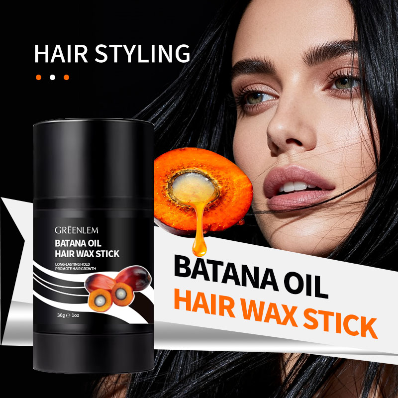 BATANA Organic Curly Hair Wax Stick Styling Natural Wax Batana Oil Shea Butter Jojoba Coconut Oil Strong Hold Shine/Gloss