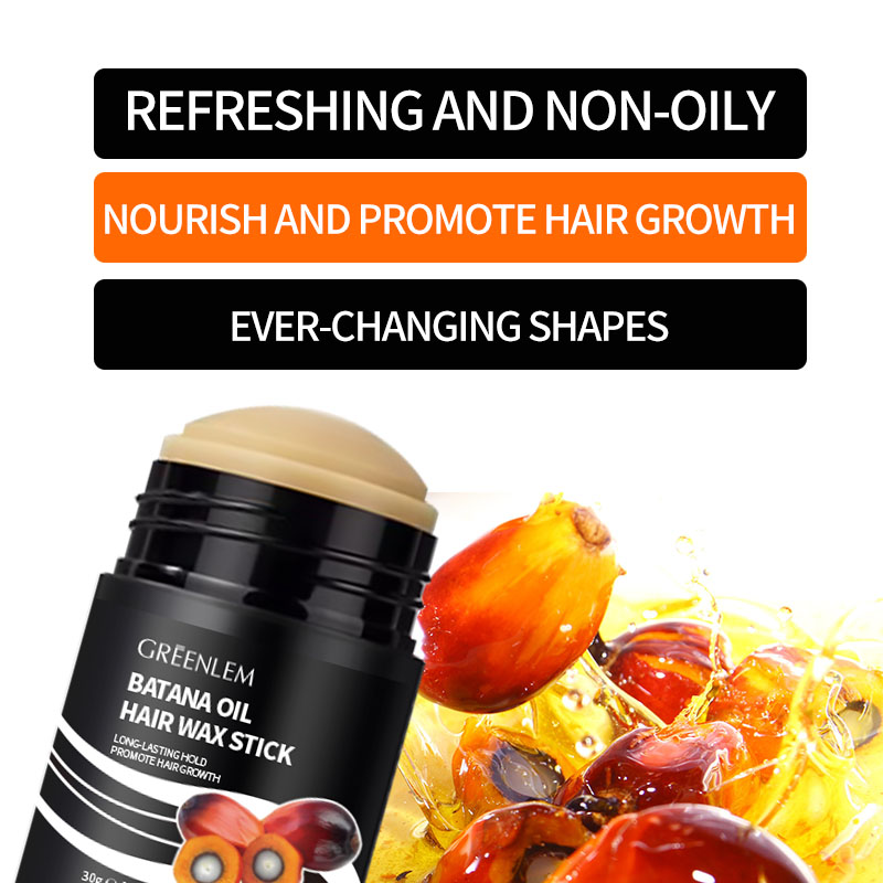 BATANA Organic Curly Hair Wax Stick Styling Natural Wax Batana Oil Shea Butter Jojoba Coconut Oil Strong Hold Shine/Gloss