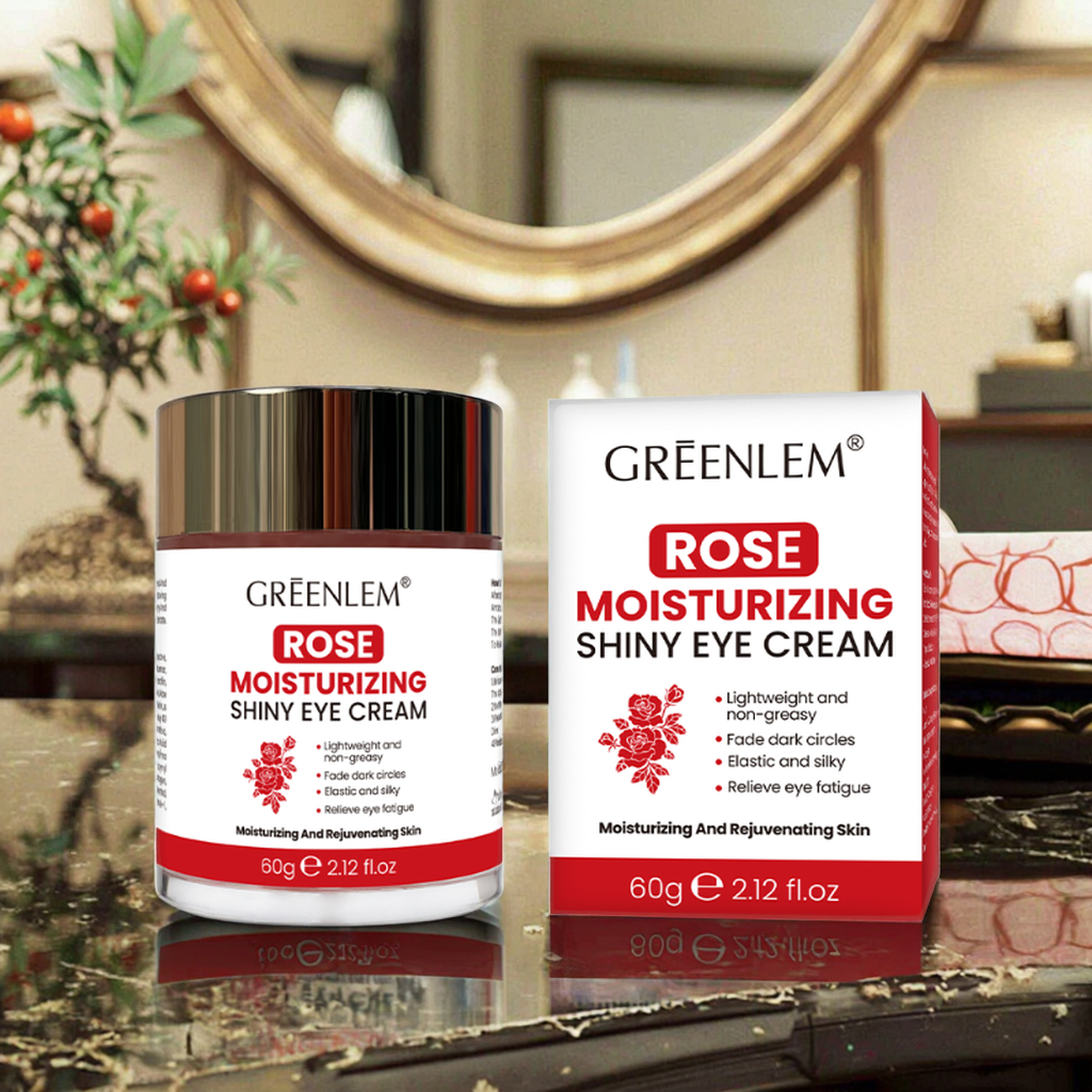 Organic Rose Extract Eye Cream for Deep Hydration Moisturizing Eye Area Improves Dullness Targets Dark Circles and Wrinkles