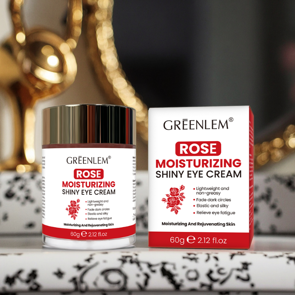 Organic Rose Extract Eye Cream for Deep Hydration Moisturizing Eye Area Improves Dullness Targets Dark Circles and Wrinkles