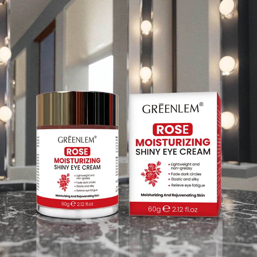 Organic Rose Extract Eye Cream for Deep Hydration Moisturizing Eye Area Improves Dullness Targets Dark Circles and Wrinkles