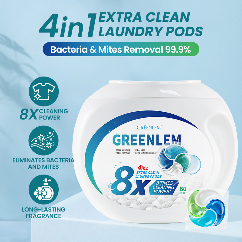 Wholesale 4-in-1 Eco-Friendly Laundry CapsulesDisposable Washing Pods with Long-LastingPerfume and Apparel Scent Boosters