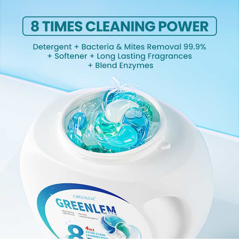 Wholesale 4-in-1 Eco-Friendly Laundry CapsulesDisposable Washing Pods with Long-LastingPerfume and Apparel Scent Boosters