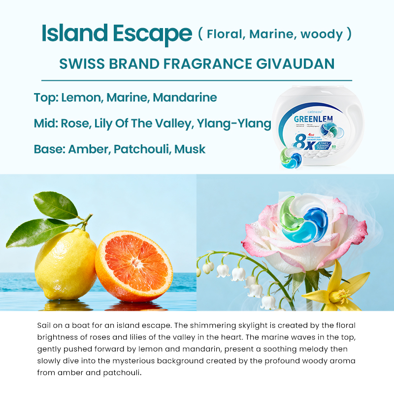 Wholesale 4-in-1 Eco-Friendly Laundry CapsulesDisposable Washing Pods with Long-LastingPerfume and Apparel Scent Boosters