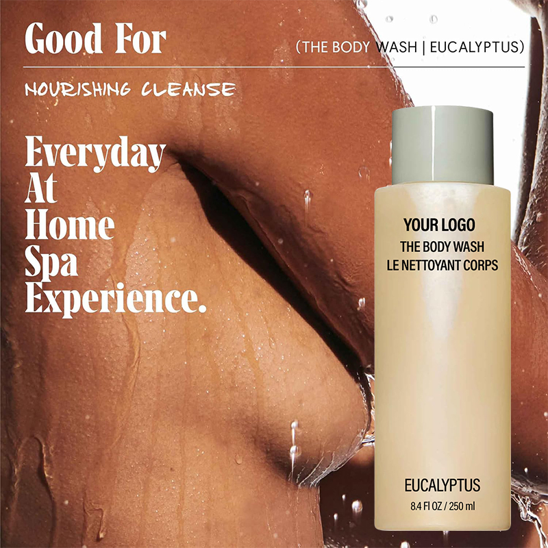 Deep Hydrating Shower Gel Moisturizing Skin Care Body Wash with Pure Eucalyptus Oil Nourishing Exfoliation Luster Sulphate-Free