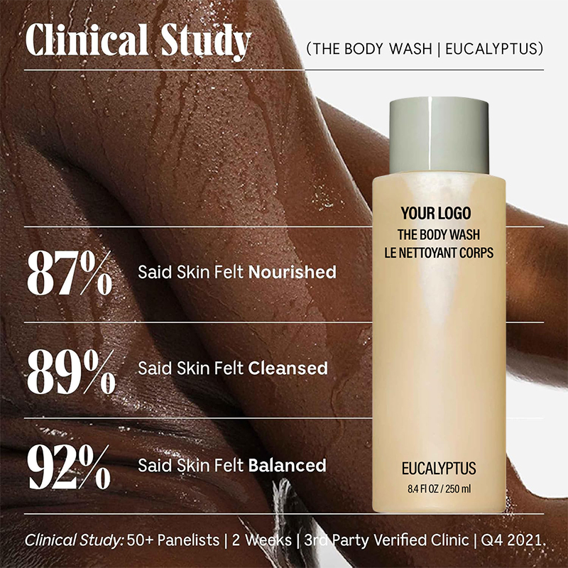 Deep Hydrating Shower Gel Moisturizing Skin Care Body Wash with Pure Eucalyptus Oil Nourishing Exfoliation Luster Sulphate-Free