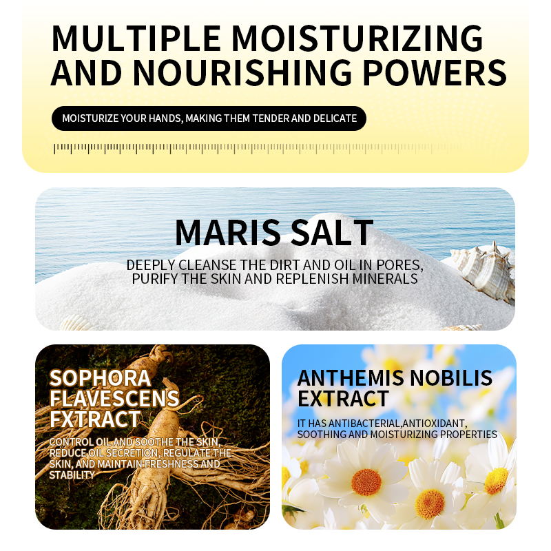 Square Solid Sea Salt Soap Bar Handmade Whitening Soothing Skin Care Exfoliating Dead Cells Fade Dark Spots Gentle Cleansing