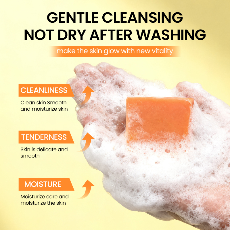 Herbal Natural Turmeric Soap Bar Face Body Brightening Acne Treatment Reduces Dark Spots Oil Control Gentle Cleansing All Skin