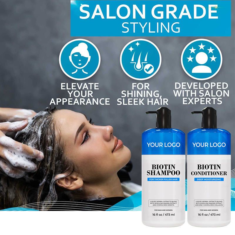 Organic Anti-Loss Biotin Hair Shampoo Cream Natural Hair-Repairing Nourishing Refreshing Formula Hair-Loss Prevention