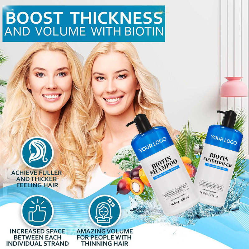 Organic Anti-Loss Biotin Hair Shampoo Cream Natural Hair-Repairing Nourishing Refreshing Formula Hair-Loss Prevention